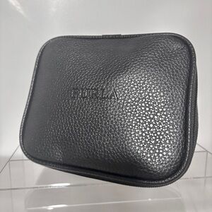 Furla Black Leather Travel Bag / Makeup Bag — Flawless! Like New!